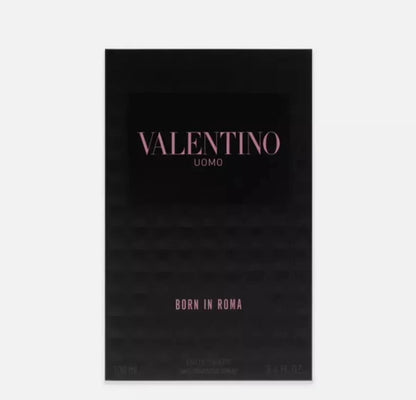 Valentino Uomo Born In Roma EDT 3.4 oz Cologne for Men New In Box Free Shipping