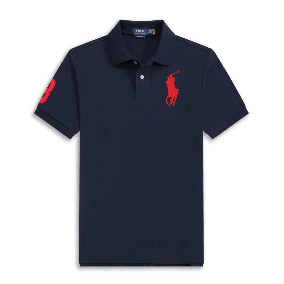 Polo Ralh Laurn Men's Custom Slim Fit Mesh Polo Shirt Big Horse (All Size)