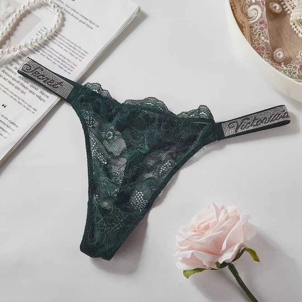 Victoria Secret VERY SEXY Shine Strap Lace or Brazilian Panty or Thong Panty